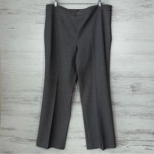 TALBOTS Micro Check Plaid Knit Straight Leg Trousers 18